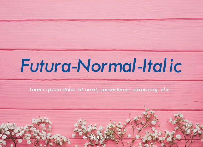 Futura-Normal-Italic example